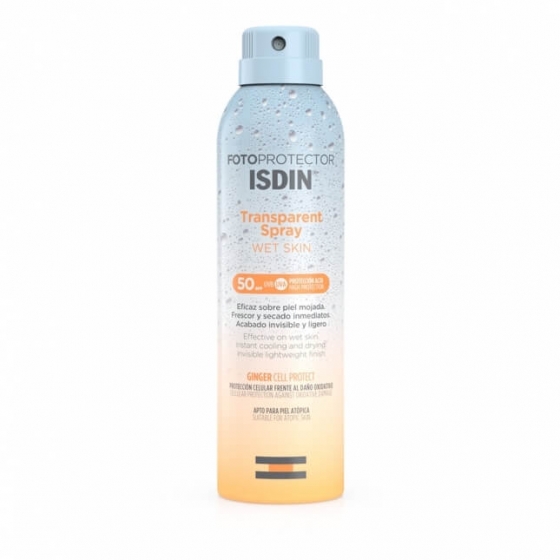 Fotoprotector ISDIN- Transparent Spray Wet Skin SPF 50